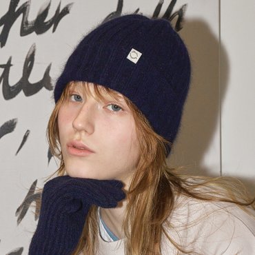 벤시몽 [24FW] SOFT ANGORA BEANIE - NAVY