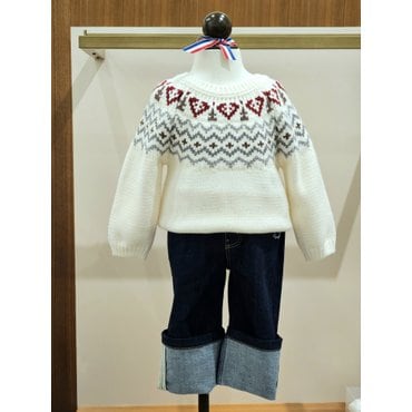 쇼콜라 [23FW]  BR  퍼티데님팬츠+  테르쟈카드스웨터     TTMWSP012N