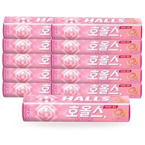 HALLS 호올스 캔디 자몽 27.9g x10개/홀스 사탕