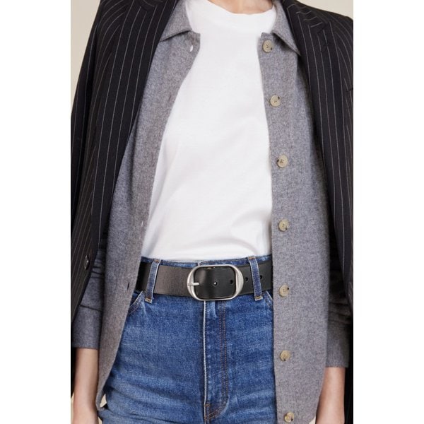 닐리 로탄 닐리 가죽 벨트 실버 46376663163023019