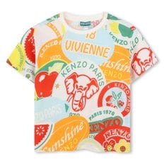 FRUITS STICKERS 과일프린트반팔 티셔츠(Z255AFT315_오렌지)/브랜드(겐조키즈)