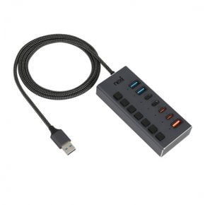 NX1411 USB3.0 7포트 유전원 멀티 허브(NX-UH307-22AC-PD)