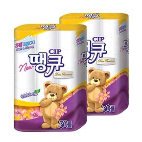 NEW 땡큐 화장지 3겹 14m 30롤×2팩
