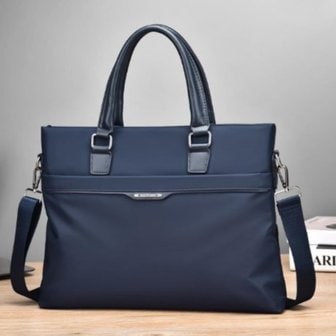  [옷자락] 남성용 사각 옥스포드 가죽 비즈니스 서류백 검정 네이비