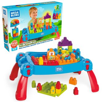  메가블록(MEGA BLOKS) 1세부터 메가블록 러닝 테이블 [1세~][30피스] FGV05