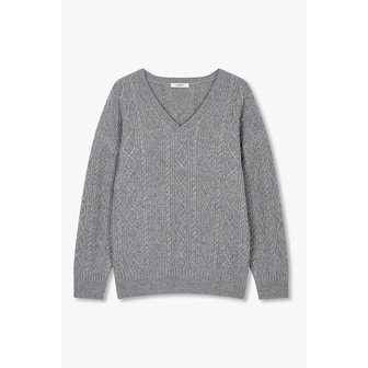 STUDIO TOMBOY [MEN] 케이블짜임 브이넥 풀오버 니트 9155452C04083