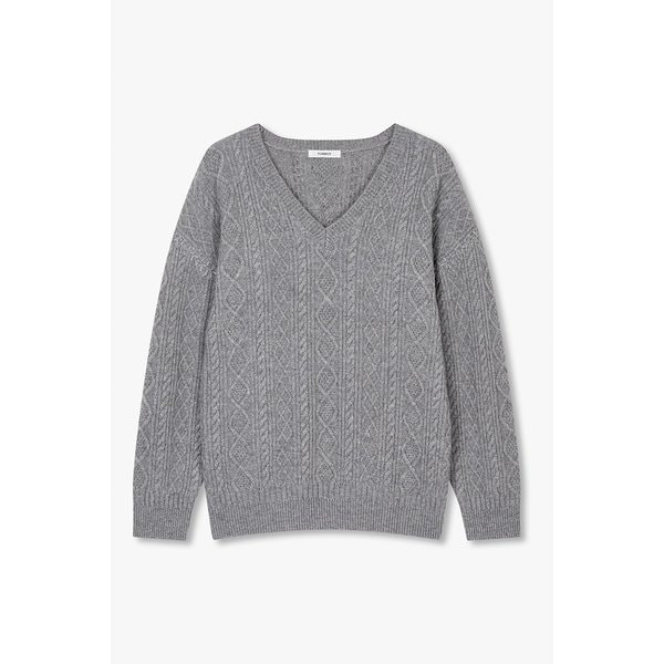 [MEN] 케이블짜임 브이넥 풀오버 니트 9155452C04083