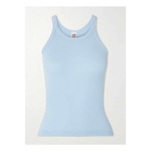 골지 코튼 저지 탱크 블루 1647597331587975