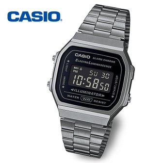 카시오 [정품] CASIO 카시오 A168WGG-1B 공용 레트로 빈티지 전자 메탈시계