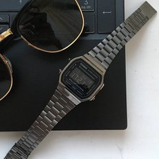 [정품] CASIO 카시오 A168WGG-1B 공용 레트로 빈티지 전자 메탈시계