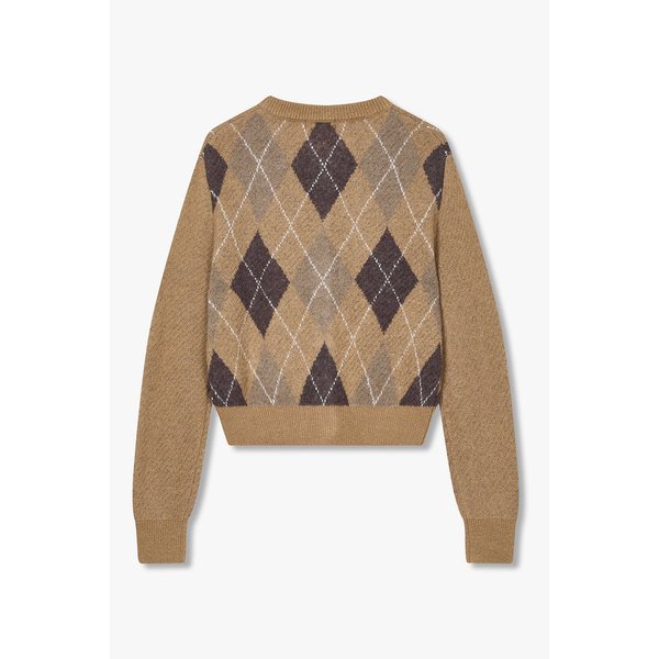 아가일패턴 라운드넥 가디건 9105451123011