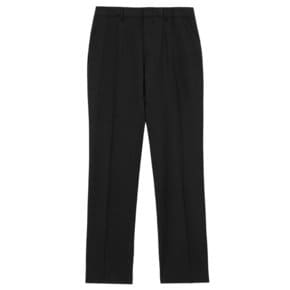 Straight Fit Summer Wool Slacks - Black