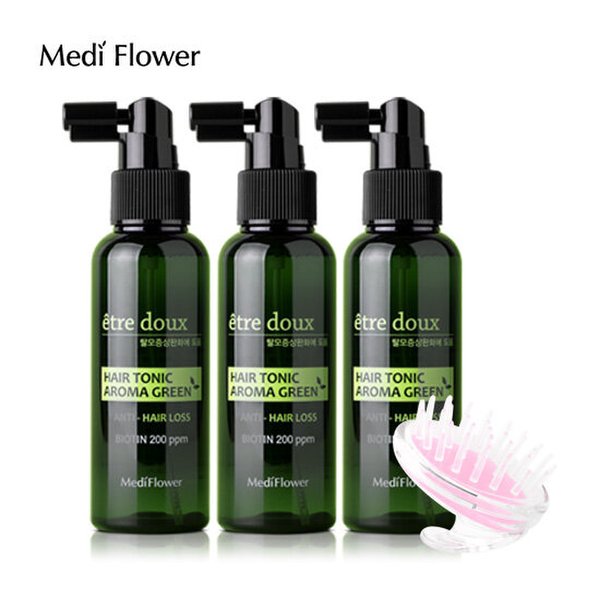 아로마 그린 헤어토닉 100mlx3+두피마사지기