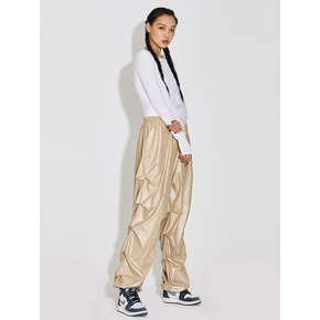 OVER PINTUCK DRAWSTRING PANTS_T316BT700(BK)