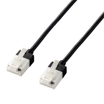  일렉콤 LAN 케이블 CAT6A 7m 핑거프리 cat6a 표준, 슈퍼 슬림, 블랙, LD-GPASSTBK70