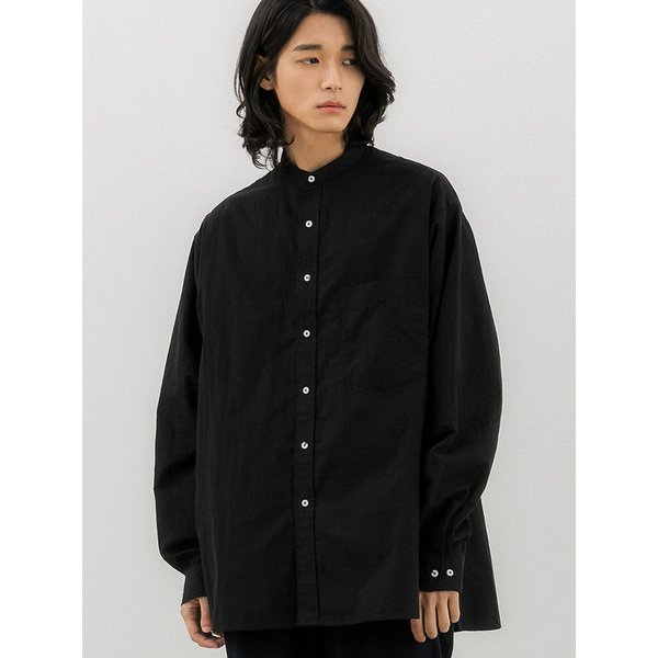BIGBOY STAND COLLAR SHIRTS BLACK