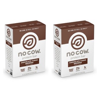  [해외직구]노카우 프로틴바 초콜릿 퍼지 브라우니 60g 4입 2팩 No Cow Protein Bar Chocolate Fudge Brownie 2.1oz
