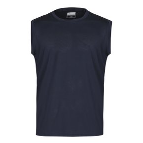 남성 여름 메쉬 미세홀 민소매 티셔츠 MB-TS5-Q063-네이비