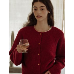 Alpaca candy cardigan(Red)