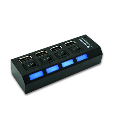 애니클리어 버튼식 4포트 USB2.0 허브 분배기 멀티탭 PDB-HUB204