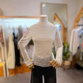 LC31FXLT527A_하이넥 레이스 티셔츠