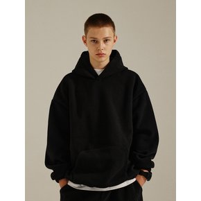 Overfit Fleece Hood Black