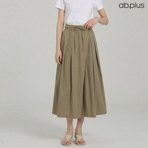 [ab.plus/신상] 나일론 허리 밴딩 플리츠 랩 치마 바지 (LSA2MS33A)