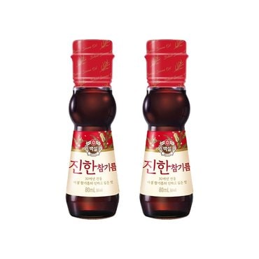  백설 진한 참기름 80ml x2개