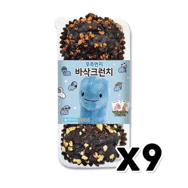  우주먼지 크런치다쿠아즈 3입 디저트간식 띠부씰포함 72g x 9개