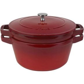 일본 스타우브 냄비0108 Staub 9.4 inches 24 cm Stackable Cocotte Set of 3 Pieces Cherry Red