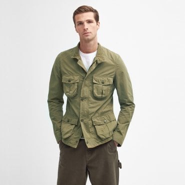 바버 [25SS] 남성 올리브 Corbridge 캐주얼 자켓 (URJU5E009L3)