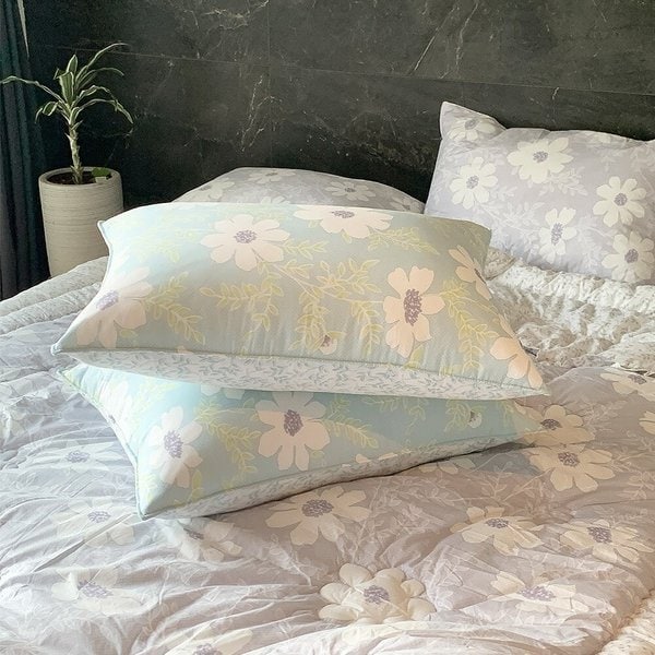 샤르르 데이지포그 코마사 순면 60수 베개커버 50x70 3컬러