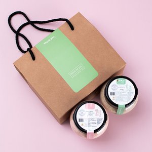 화산수천일염 함초소금+ 핑크소금 양념단지 선물세트