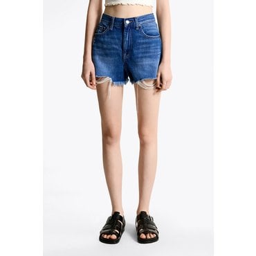 타미진스 여성 다크 블루 데님 핫 팬츠 T32F1NEQ49TWT1 TOMMY JEANS