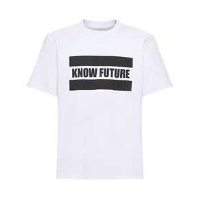 남성 Black Future 프린트 티셔츠 화이트 79IIVO022 5907202