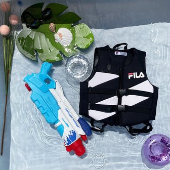  [FILA] 휠라 워니프렌즈 아동/성인 공용 스윔자켓 구명조끼 부력복 BLACK (45kg이하)