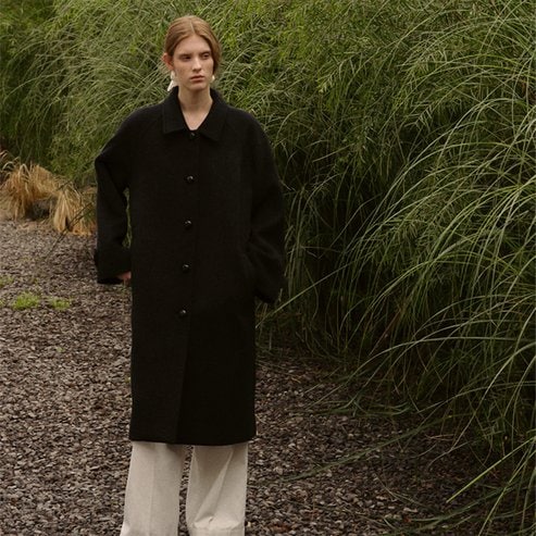 킨더살몬 Catia Wool Coat Dark-Melange