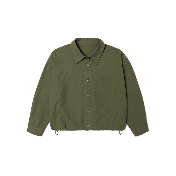 23 FW 여성 밑단 스트링 셔츠 (LT-KHAKI)