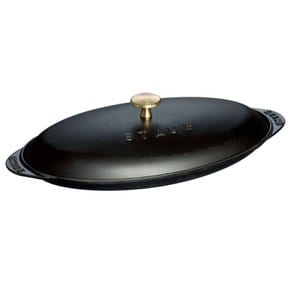 staub IH Speciality 40509-400 스토우브 [샬로 타원형 핫 플레이트 블랙] 접시 접시 대응 [일본