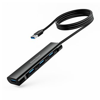 베이직기어 4포트 무전원 1.4m USB 3.0 허브