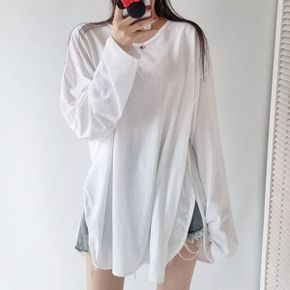 랍빠라운드트임 무지박스 긴팔롱티셔츠 여성데일리 빅사이즈 루즈핏 봄가을간절.._P441153083
