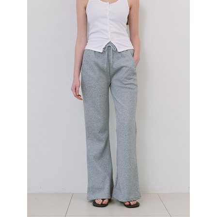 라미네즈 Semi Boots Cut Sweat Pants - Gray