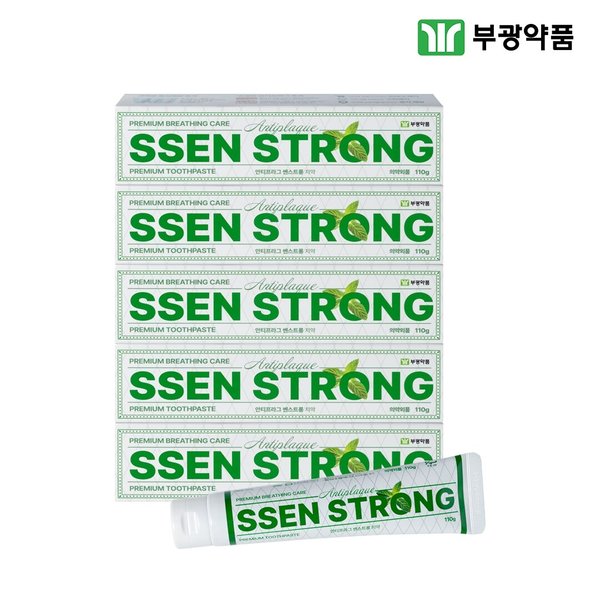 안티프라그 쎈스트롱 프라그 제거 구취 입냄새제거 치약 125g 5개