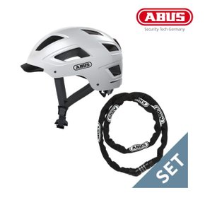 ABUS 아부스 하이반2.0 + 4804c 110cm 블랙 Hyban2.0 어반 헬멧 자물쇠 세트