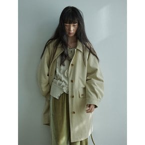 Thick suede half coat_Butter