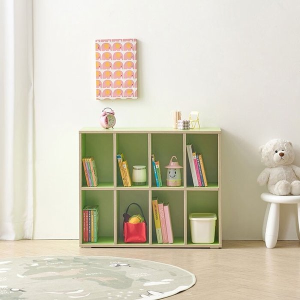 도담 키즈 2단 낮은책장 전면책장 교구장 800 DO5108R (착불)