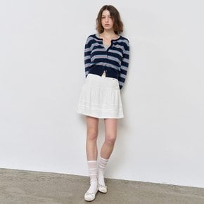 WOMAN 멀티 스트라이프 크루넥 가디건 [NAVY] / WBE1L04504