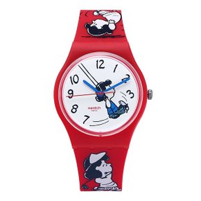 SO28Z106 SWATCH X PEANUTS 스누피 공용 우레탄시계