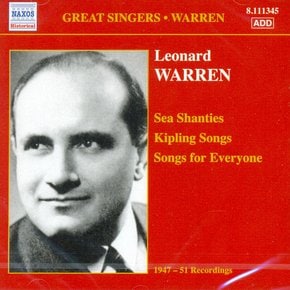 LEONARD WARREN - SINGS SEA SHANTIES 1947-51 RECORDINGS