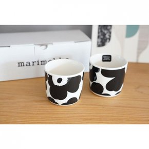 Marimekko (마리메코)  OIVA UNIKKO (black) 머그 2개 세트 200ml  컵 머그컵 북유럽 핀란드